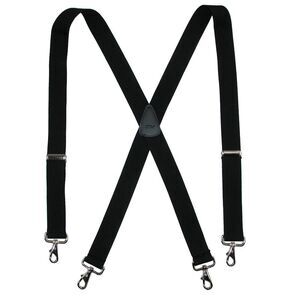 CTM Men's Big & Tall Elastic Solid Color X-Back Suspender with Swivel Hook Ends